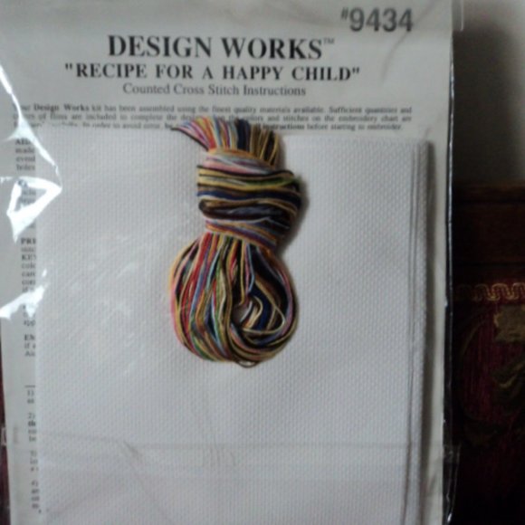cross stitch kit~ Design Works~ "Recipe For A Happy Child" - Picture 3 of 3